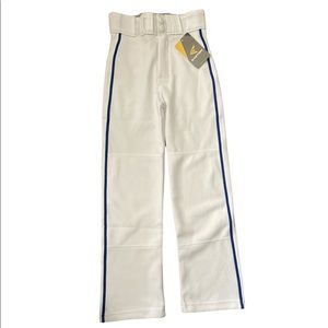 Easton Rival 2 Youth Piped Baseball Pants White Royal Size Youth Small (21"-23")